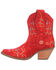 Image #3 - Dingo Women's Sugar Bug Suede Fashion Booties - Round Toe, Red, hi-res