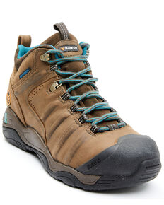 Hawx Men's Brown Axis Waterproof Hiker Boots - Composite Toe, Dark Brown, hi-res