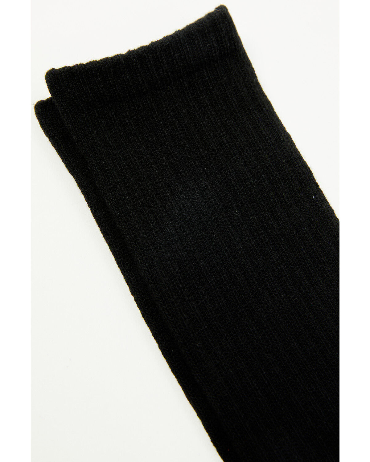 Image #2 - Boot Barn Kids' Basic 3-Pack Over The Calf Socks, Black, hi-res