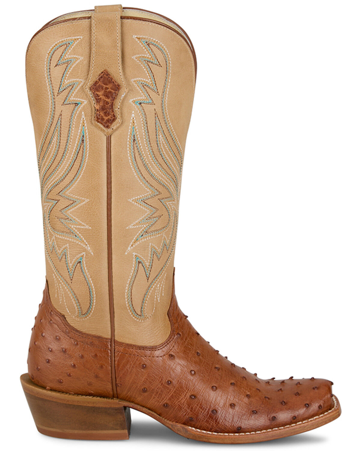 Image #2 - Tony Lama Women's Zaire Exotic Full Quill Ostrich Western Boots - Square Toe, Cognac, hi-res