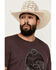 Image #2 - Moonshine Spirit Men's Viva La Tequila Short Sleeve Graphic T-Shirt, Burgundy, hi-res