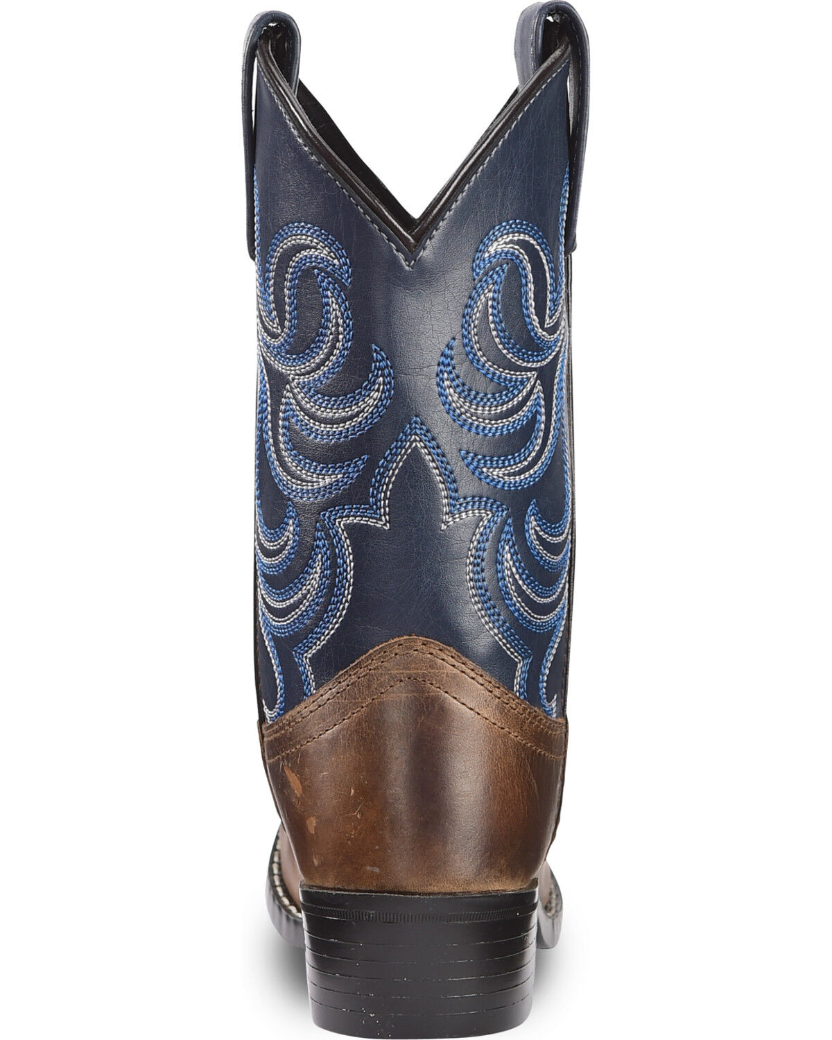 Image #6 - Cody James Boys' Holt Two-Tone Embroidered Western Boots - Round Toe, Brown, hi-res