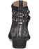 Image #4 - Corral Women's Studded Harness Booties - Round Toe, Black, hi-res