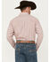 Image #4 - George Strait by Wrangler Men's Geo Print Long Sleeve Button-Down Western Shirt, Red, hi-res