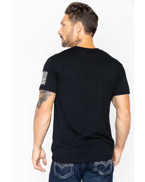 Image #4 - Brothers & Arms Men's Thin Blue Line Short Sleeve Graphic T-Shirt, Black, hi-res
