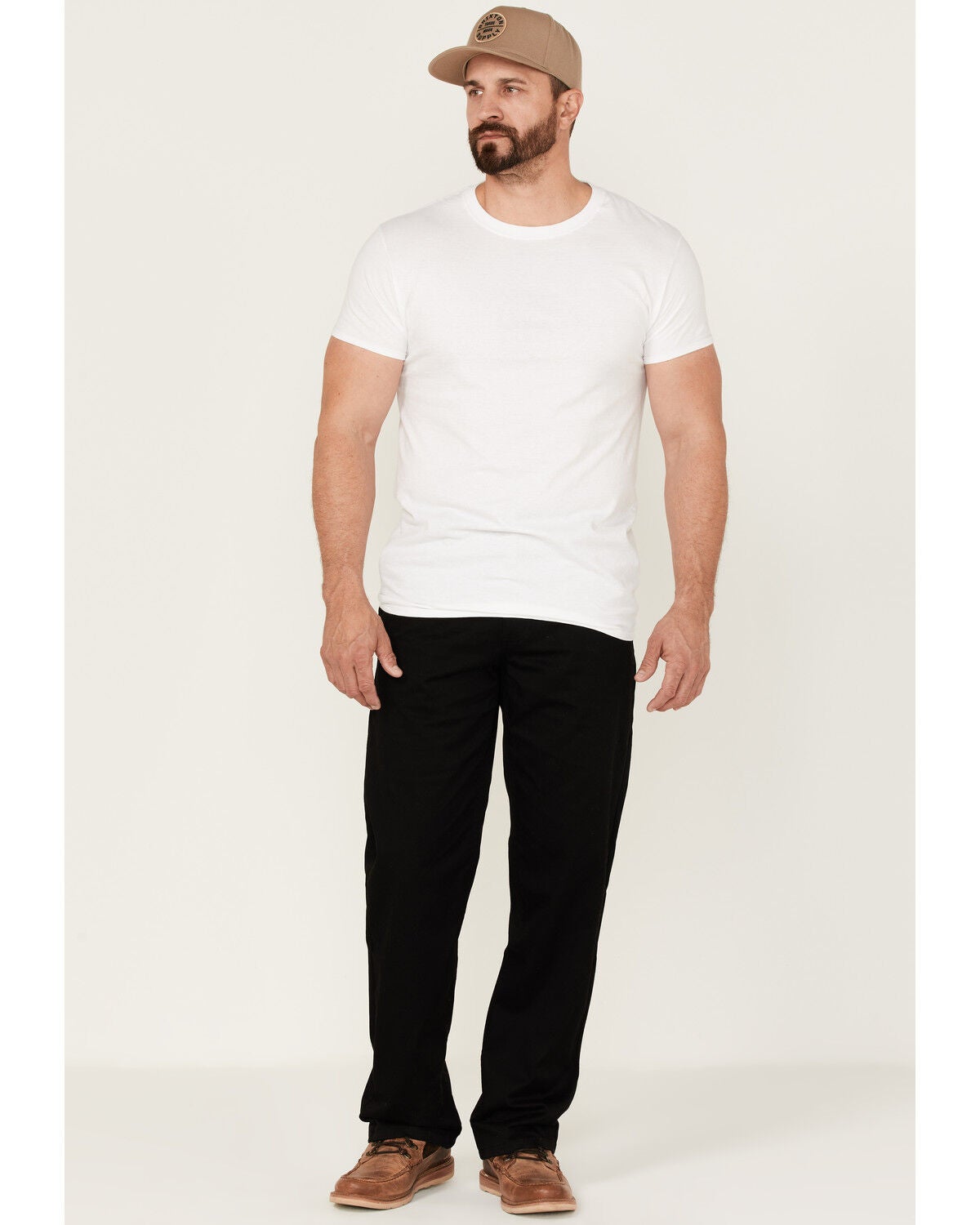 Brixton Men's Choice Stretch Twill Relaxed Fit Chino Pants, Black, hi-res