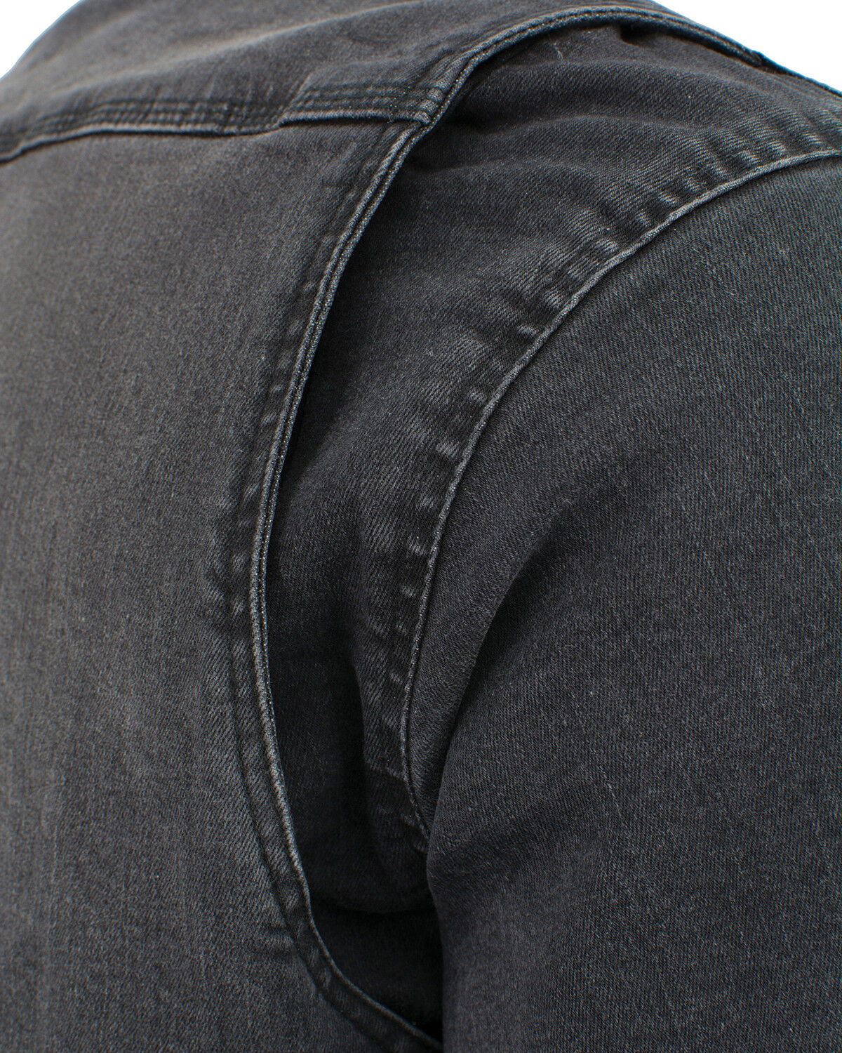 Image #5 - Milwaukee Performance Men's Denim Biker Shirt, Black, hi-res