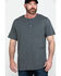 Image #1 - Hawx Men's Pocket Henley Short Sleeve Work T-Shirt - Tall , Charcoal, hi-res