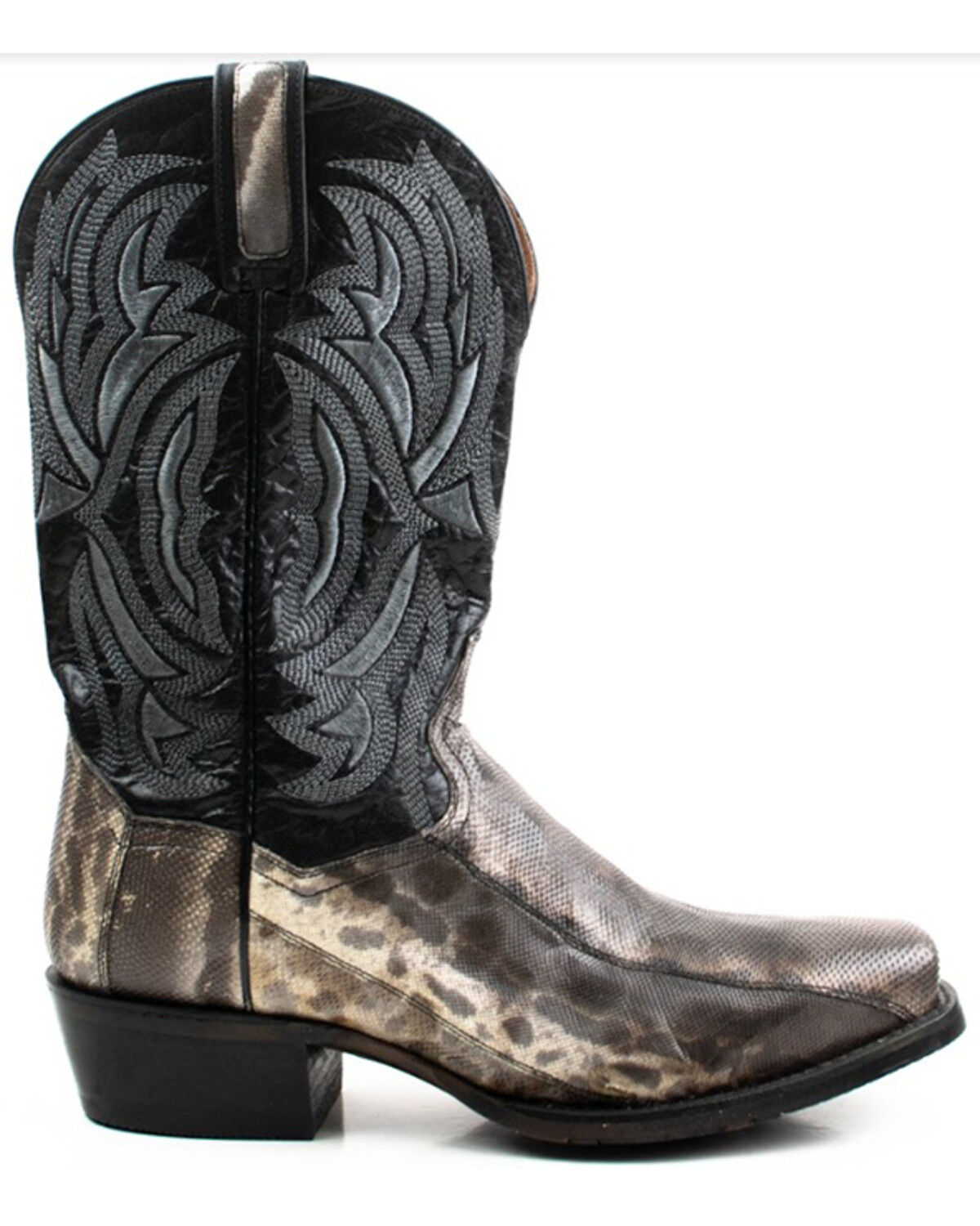 Image #2 - Dan Post Men's Karung Snake Exotic Western Boots - Square Toe, Black, hi-res