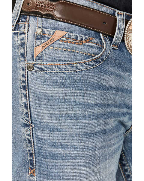 Image #2 - Ariat Men's M5 Baylor Lark Medium Wash Straight Stretch Rigid Jeans - Big , Medium Wash, hi-res