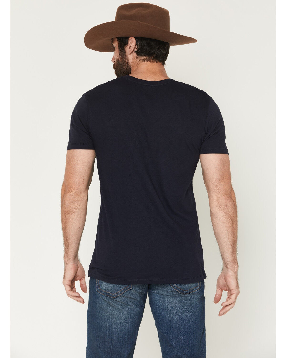 Image #4 - Cinch Men's Boot Barn Exclusive Lead This Life Short Sleeve Graphic T-Shirt, Navy, hi-res