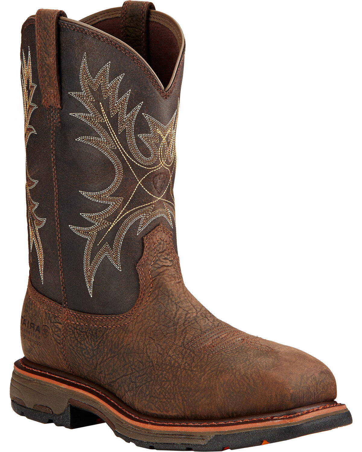 Image #1 - Ariat Men's WorkHog® H2O Western Boots - Composite Toe, Brown, hi-res