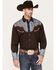 Image #1 - Scully Men's Two Tone Long Sleeve Pearl Snap Western Shirt, Brown, hi-res