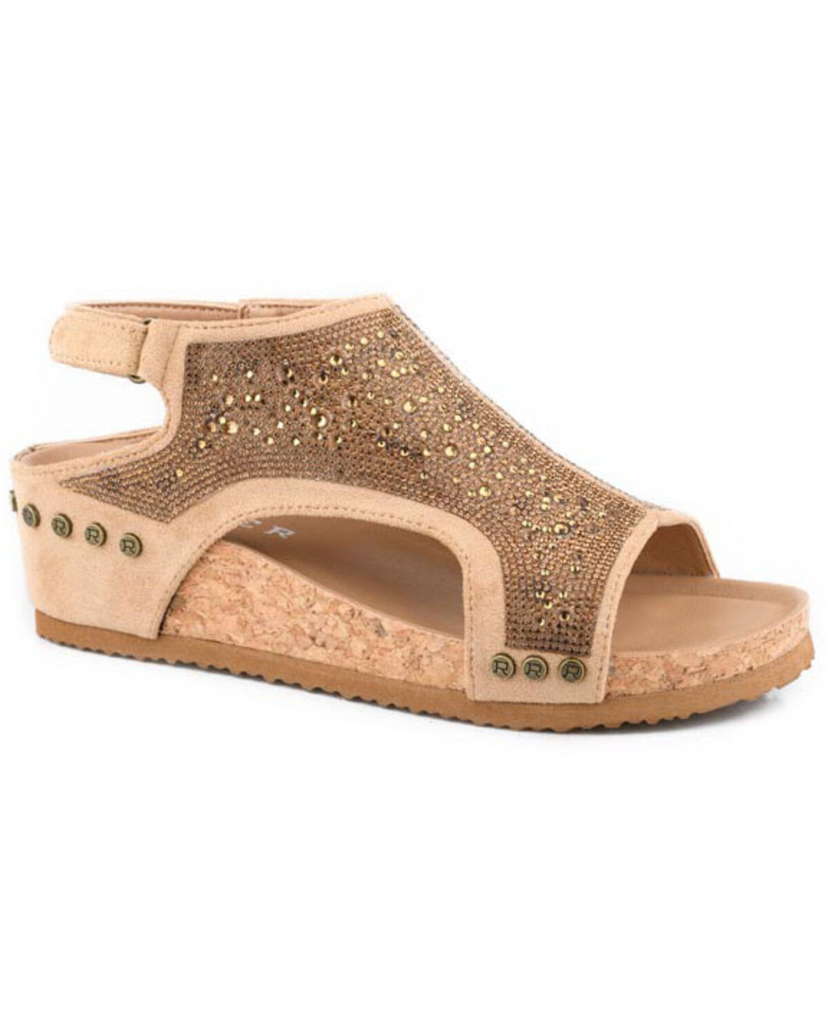 Image #1 - Roper Women's Josie Jewels Sandals, Tan, hi-res