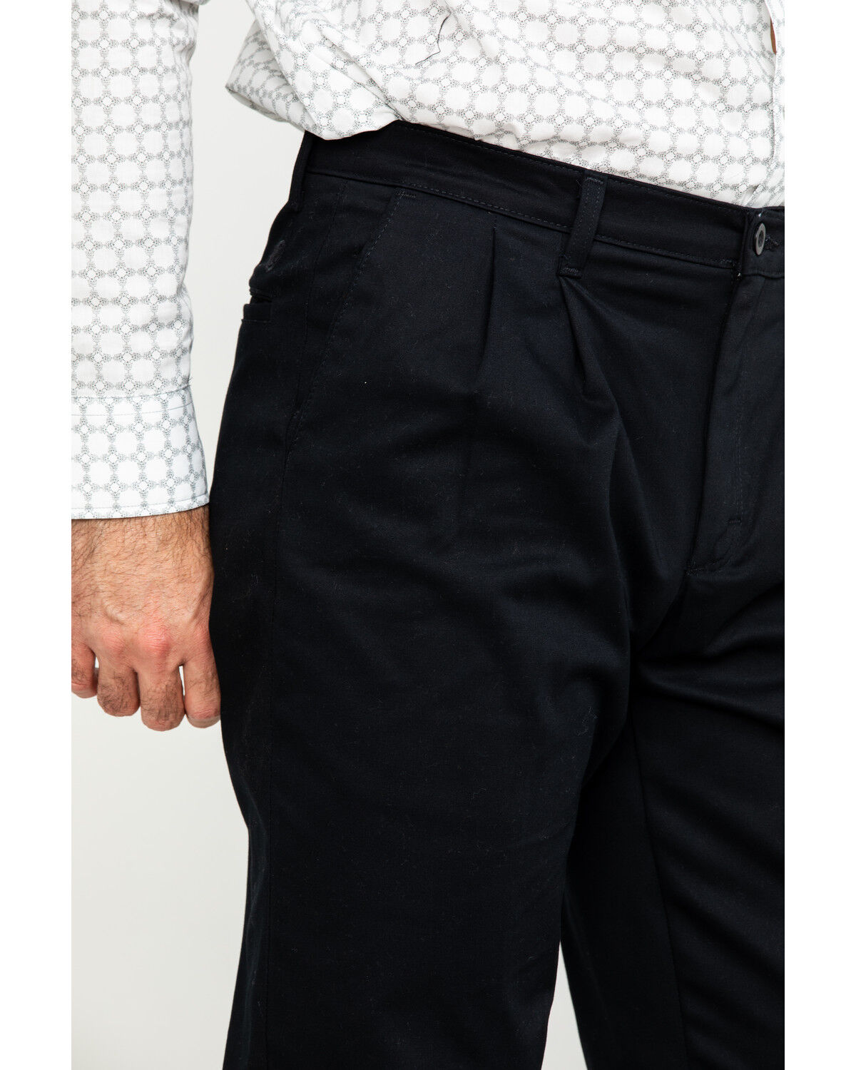 Image #4 - Wrangler Men's Black Casual Pleated Front Western Pants, Black, hi-res