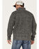 Pacific Teaze Men's 1/4 Zip Pullover Plaid Lined Bonded Sweater, Heather Grey, hi-res