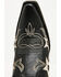 Image #6 - Corral Women's Star Overlay Studded Western Boots - Snip Toe, Black, hi-res