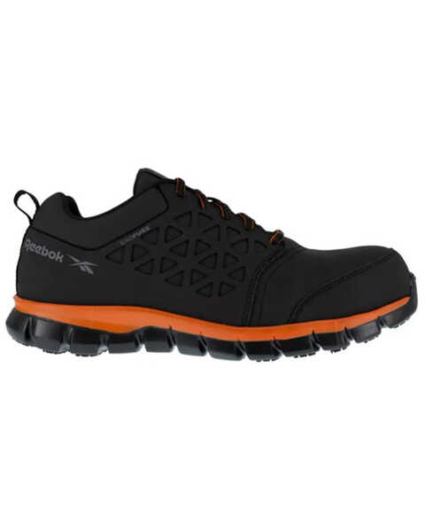 Image #2 - Reebok Men's Sublite Cushioned Work Shoes - Composite Toe, Black, hi-res