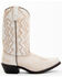 Image #2 - Laredo Women's Rustic Bone Overlay Western Boots - Square Toe, Off White, hi-res