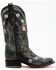 Image #3 - Corral Women's Floral Blacklight Western Boots - Square Toe , Black, hi-res