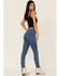 Image #3 - Levi's Women's 721 Medium Wash Chelsea Bend High Rise Skinny Jeans, Blue, hi-res