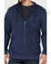 Brothers & Sons Men's Weathered French Terry Zip-Front Hooded Jacket, Navy, hi-res