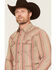 Image #2 - Cody James Men's Truckee Striped Long Sleeve Snap Flannel Shirt - Tall, Bark, hi-res