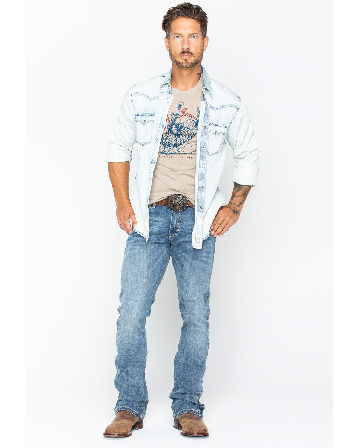 mens bleached denim jacket