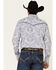 Image #4 - Rock 47 By Wrangler Men's Navy Paisley Print Long Sleeve Western Shirt, Navy, hi-res