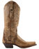 Image #2 - Dan Post Women's Greta Crackle Western  Boots - Snip Toe , Tan, hi-res