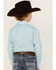 Image #4 - Rock & Roll Denim Boys' Dizzy Geo Print Long Sleeve Pearl Snap Western Shirt , Turquoise, hi-res