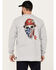 Image #1 - Ariat Men's FR Born For This Long Sleeve Graphic Work T-Shirt, Grey, hi-res