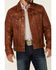 Image #3 - Scully Men's Tan Leather Button-Front Trucker Jacket, Tan, hi-res