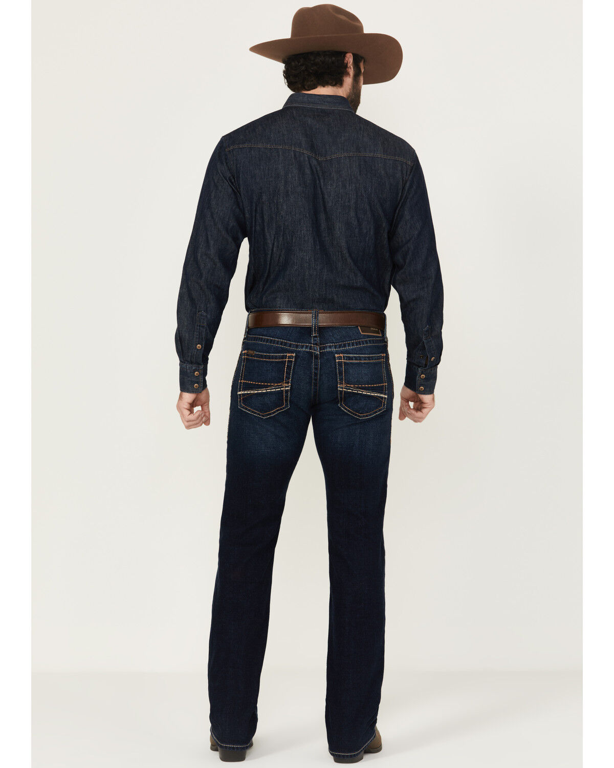 Image #3 - Ariat Men's M7 Gleeson Dark Wash Slim Straight Stretch Denim Jeans, Dark Wash, hi-res