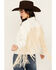 Image #4 - Shyanne Women's Oversized Macrame Fringe Denim Trucker Jacket, Cream, hi-res