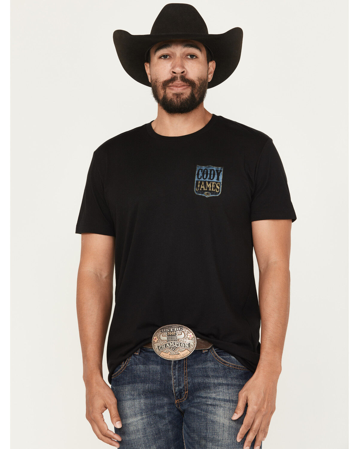 Image #1 - Cody James Men's Vintage Shield Short Sleeve Graphic T-Shirt, Black, hi-res