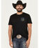 Image #1 - Cody James Men's Vintage Shield Short Sleeve Graphic T-Shirt, Black, hi-res