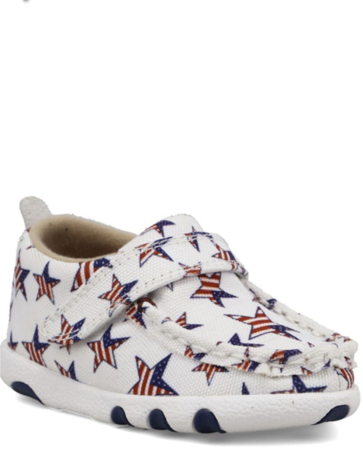 Twisted X Infant Boys' Patriotic Driving Moc Casual Shoes, Red/white/blue, hi-res