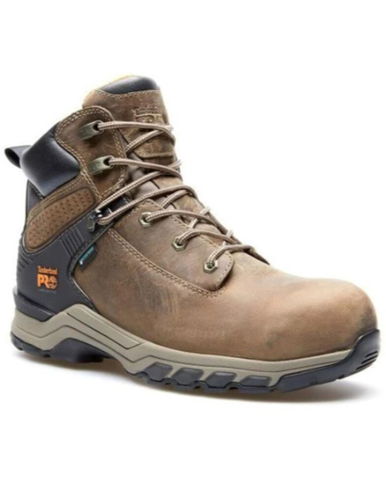 Timberland Men's Hypercharge Waterproof Work Boots - Composite Toe, Brown, hi-res