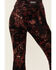 Image #4 - Shyanne Women's Printed Velveteen High Rise Stretch Flare Jeans, Black, hi-res