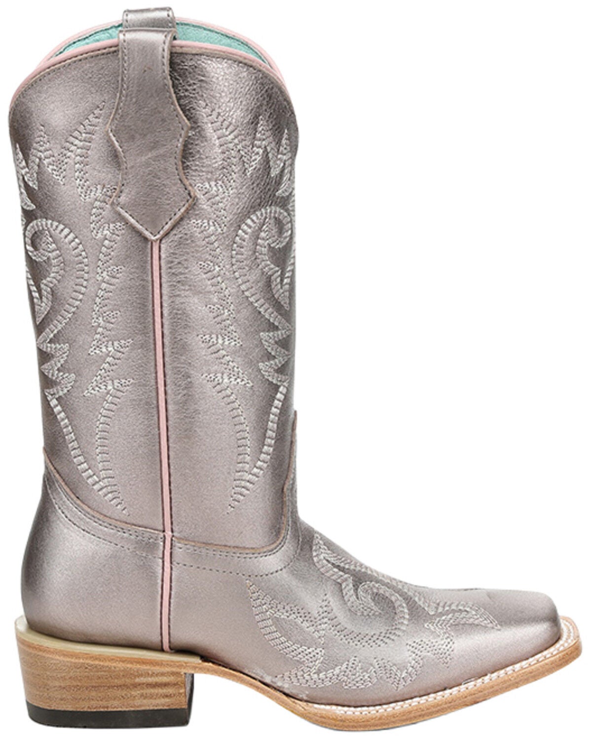 Image #2 - Corral Girls' Metallic Western Boots - Square Toe, Lilac, hi-res