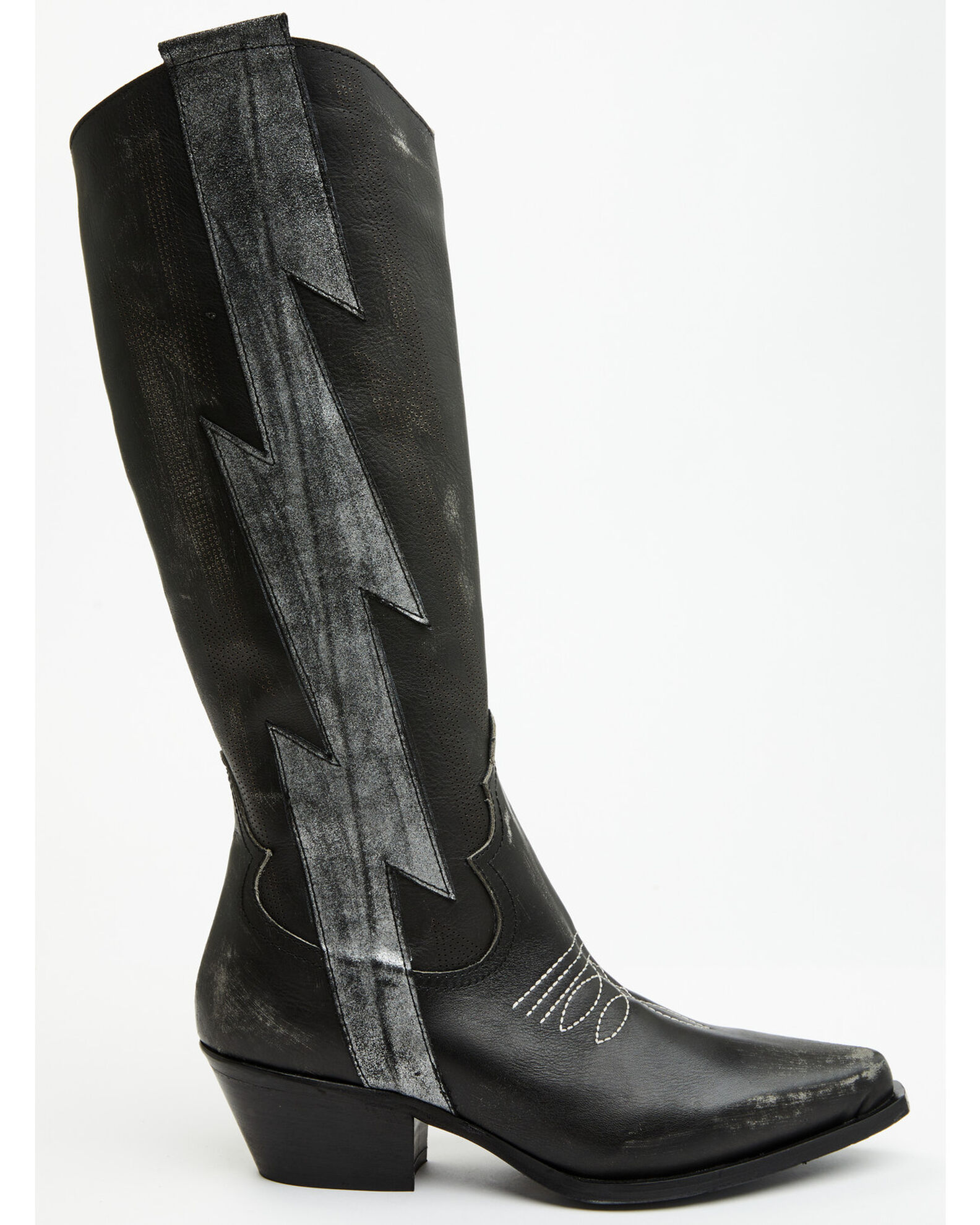 Italian Cowboy Women s Bolt Overlay Tall Western Boots Snip Toe Sheplers