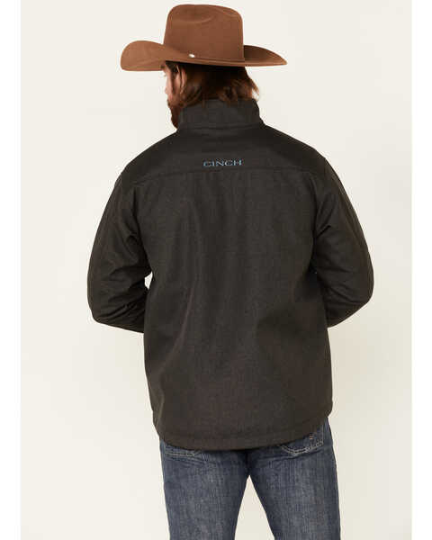 Image #4 - Cinch Men's Charcoal Logo Texture Zip-Front Bonded Jacket - Big, , hi-res