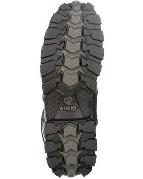 Image #8 - Rocky Men's 8" AlphaForce Zipper Waterproof Duty Boots, Black, hi-res