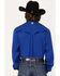 Image #4 - RANK 45® Men's Roughie Performance Long Sleeve Button-Down Shirt, Blue, hi-res