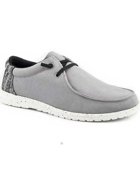 Image #1 - Roper Boys' Hang Loose Casual Shoes - Moc Toe, Grey, hi-res
