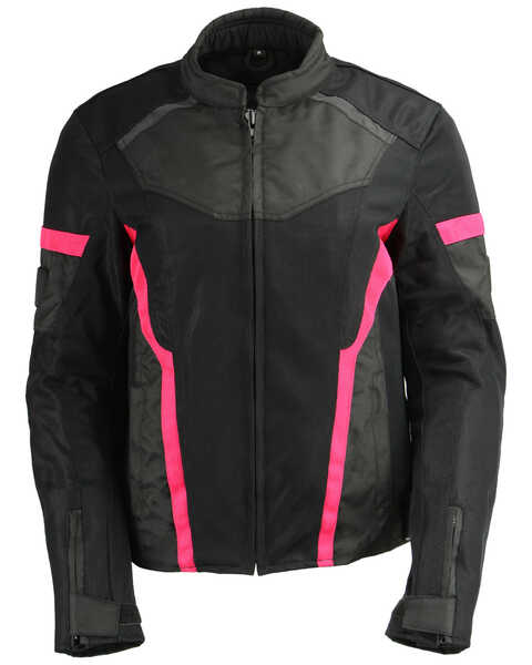 Image #1 - Milwaukee Performance Women's Reflective Mesh Racer Jacket, Pink/black, hi-res