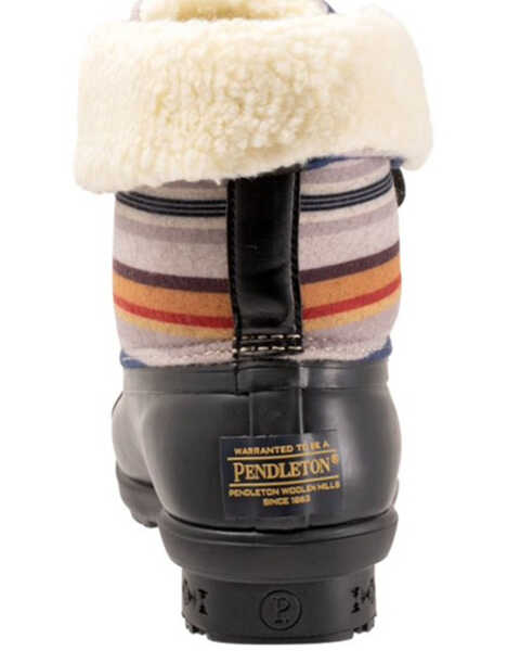 Image #5 - Pendleton Women's Bridger Stripe Duck Rain Boots - Round Toe, Black, hi-res