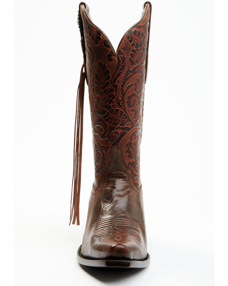 Shyanne Women's Cheyenne Western Boots - Snip Toe, Brown, hi-res