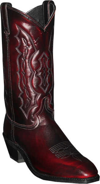 Abilene Men's Dress Western Boots - Square Toe , Black Cherry, hi-res